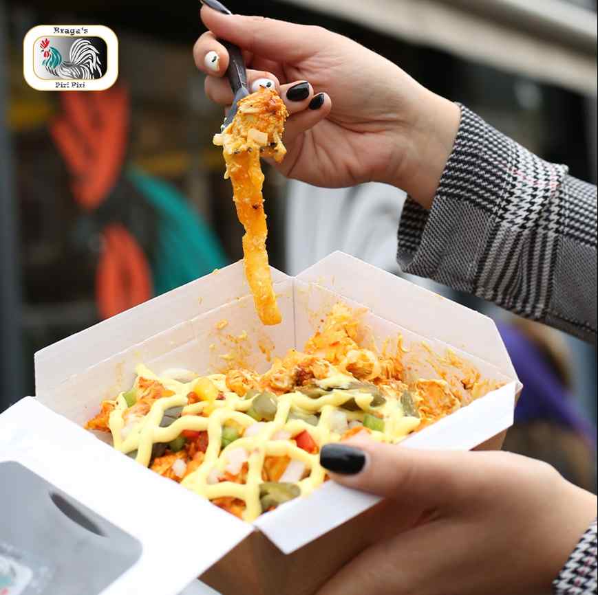 Loaded Fritas Forked Out and Served at Bragas Piri Piri Glasgow
